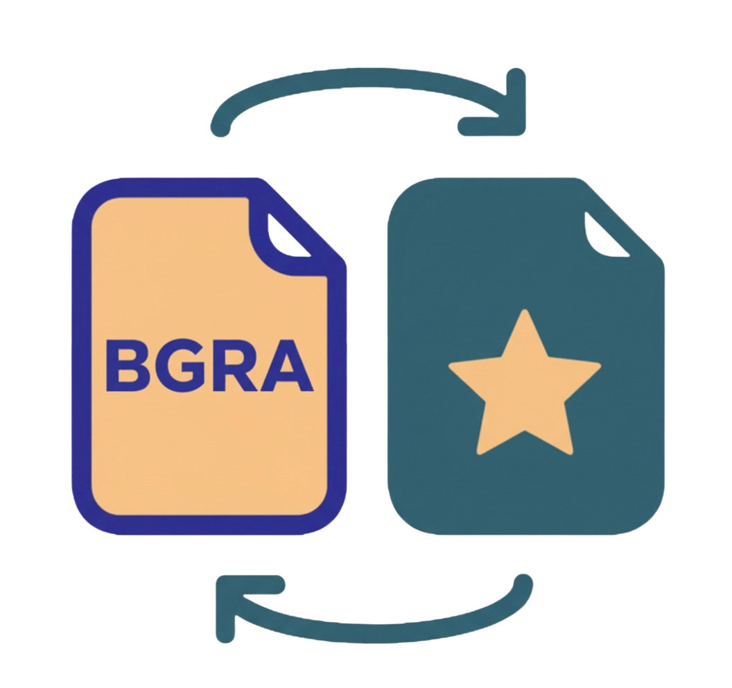 Raw BGRA Image converter tool